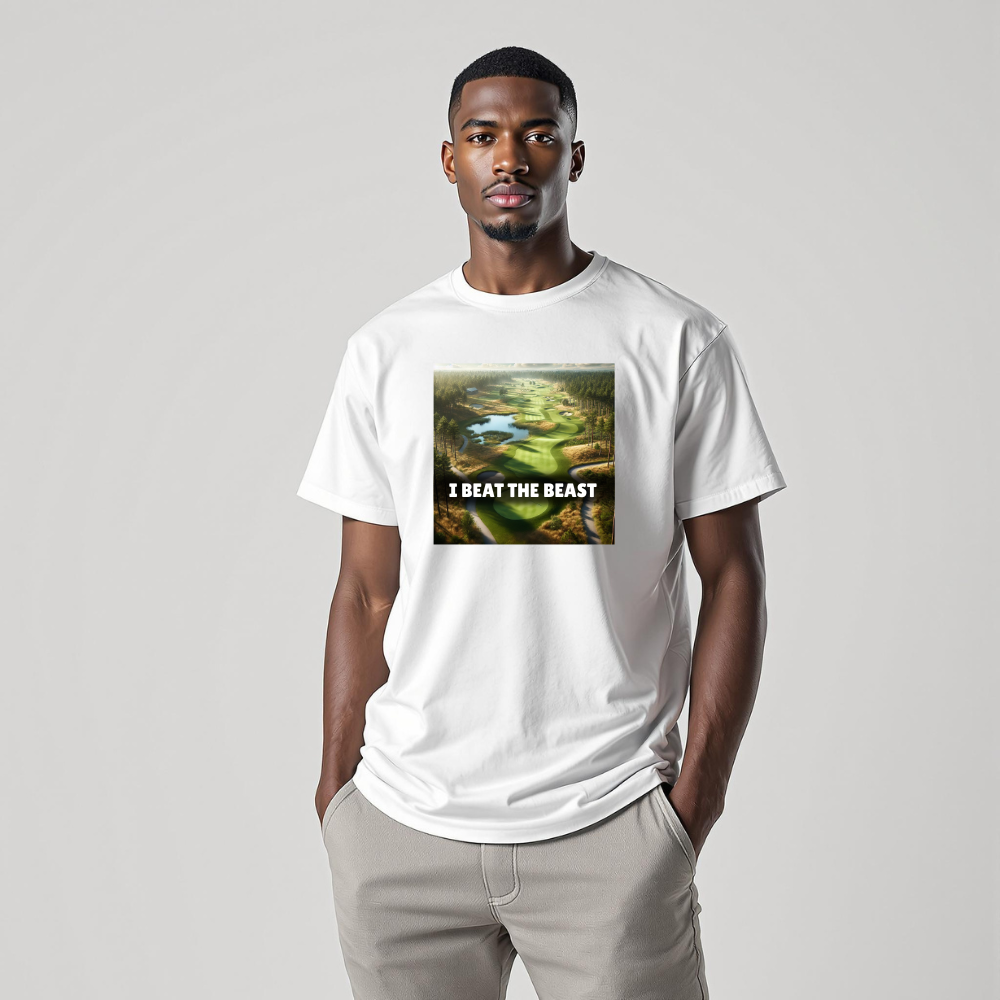 I BEAT THE BEAST Male garment-dyed heavyweight t-shirt