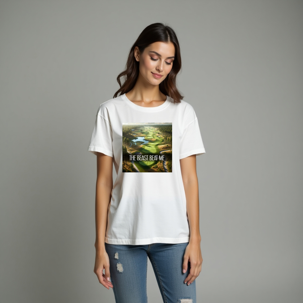 The beast beat me script Female garment-dyed heavyweight t-shirt